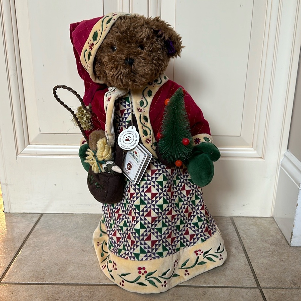 Boyds Bears Plush Bearing Gifts Fabric Christmas Teddy Bear Jim Shore